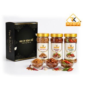 চিংড়ি বালাচাও ২০০, গরুর মাংসের আচার ২৫০ ও নাগা মরিচের আচার ২৫০ গ্রামের কম্বো